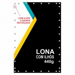 Lona C/ Reforço e Ilhós 440g Lona 440g em Alta Qualidade  4x0   